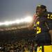 Michigan senior quarterback Denard Robinson celebrates after defeating Illinois 45-0 on Saturday. Daniel Brenner I AnnArbor.com